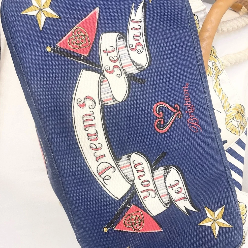 Brighton "Sail Into Summer" Nautical Canvas Tote Bag | NWT | $100 Retail - Picture 6 of 9